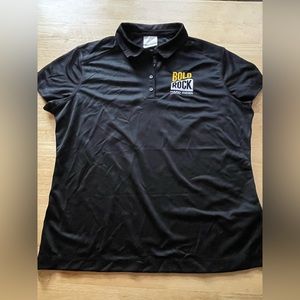 Nike Dri Fit Women’s Black Golf Shirt - Bold Rock Logo